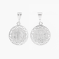 Dije Plata .925 Medalla San Benito con Borde Griego - Joyería Religiosa(FBD-216)