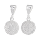 Set de Dije y Cadena de Plata - San Benito con Marco Ornamental Circular Doble Vista con Cadena (COM.FBD-228)