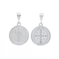 Set de Dije y Cadena en  Plata  Ley. 925  San Benito  con Cadena de eslabón Fígaro