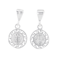 Set de Dije y Cadena de Plata - San Benito con Marco Greca Doble Vista con Cadena Fígaro (COM.FBD_235)