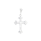Set de Dije y Cadena de Plata ley.925 - Cruz Barroca Ornamental y Cadena Fígaro