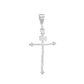 Set de Dije y Cadena en  Plata  Ley .925  , Cruz  con INRI y Cadena Fígaro