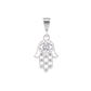 Dije de Plata ley .925 en  Forma de Mano de Fátima con Circonia  - Joyería Espiritual