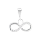 Dije  de Plata  Ley.925 en Forma de  Infinito con Circonia FBDP129 - Joyería Elegante