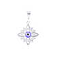 Dije de Plata Ley .925  en forma de Nudo de Bruja con Ojo y Circonia - Joyería mistica