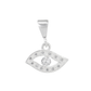 Dije  de Plata Ley .925  en Forma  de  Ojo con Circonia - Joyería Protectora