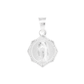Set de Dije y Cadena de Plata ley.925 - Virgen de Guadalupe Florencia con Cadena Fígaro