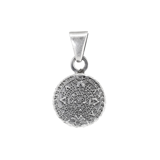 Dije de  Plata ley .925 de Calendario Azteca (JLP002-P) - Mayoreo y Menudeo