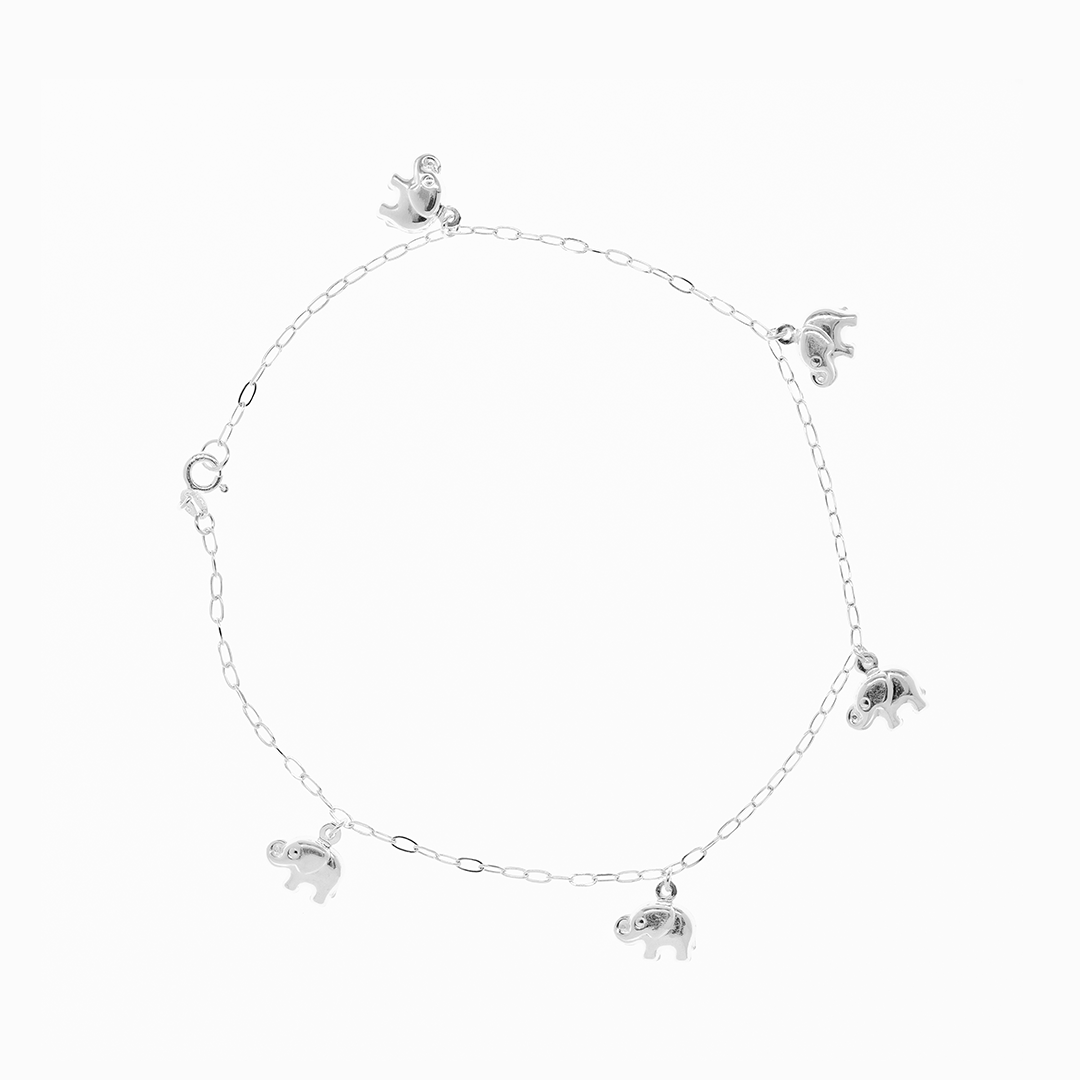 Pulsera de Plata .925 - Dijes de Elefante (1mm - 18cm)