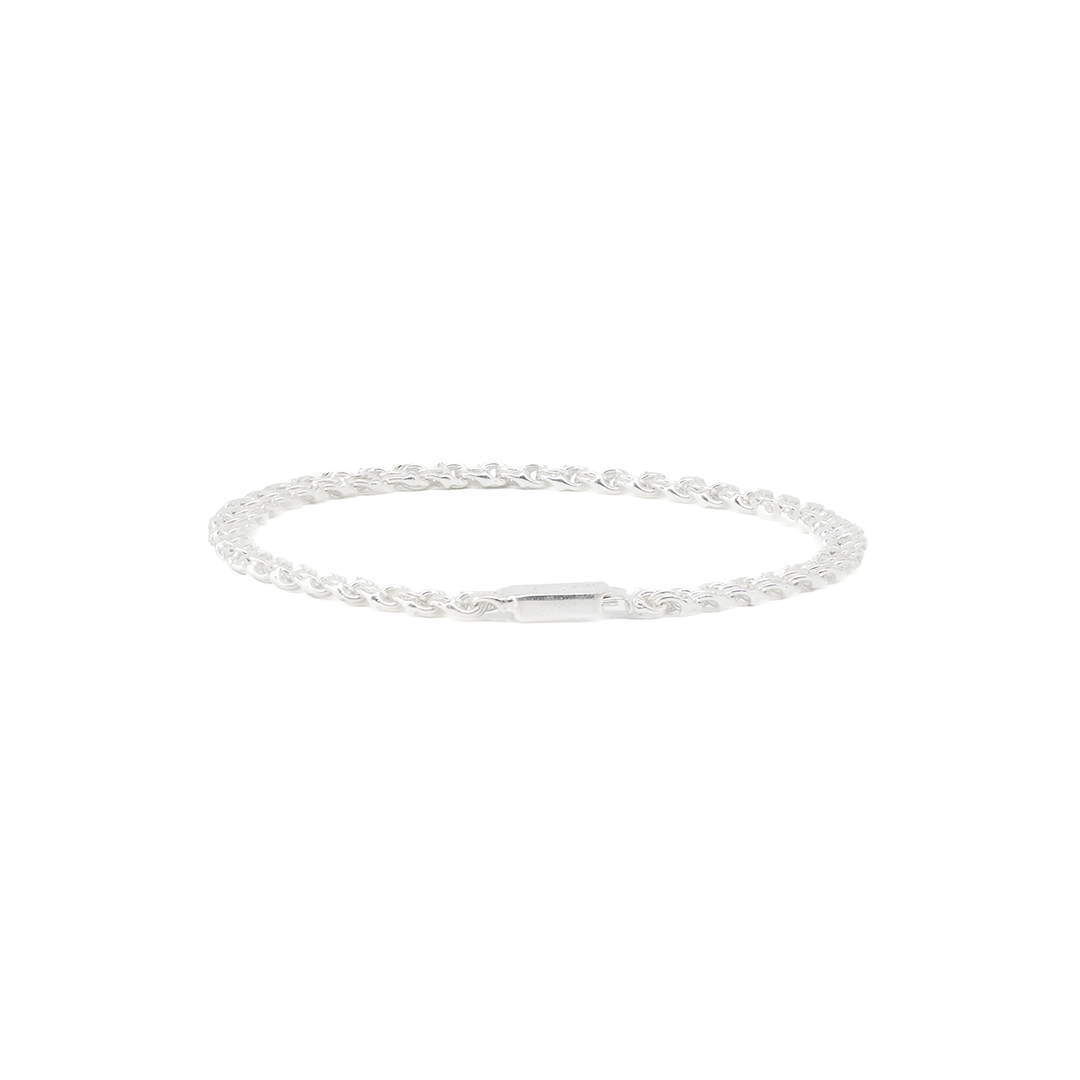 Pulso de Plata Ley .925 - Estilo Tejido Chino (4mm)