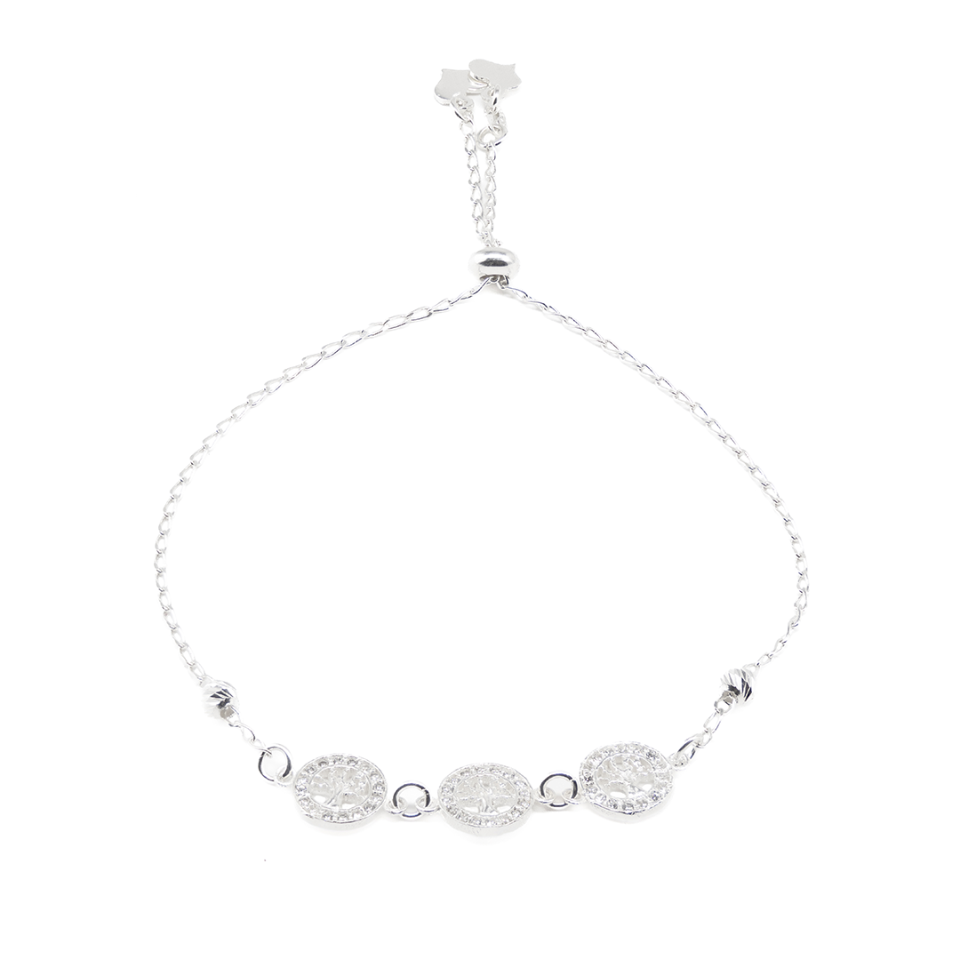 Pulsera de Plata .925 - Dijes de Árbol de la Vida (1mm - 18.8cm)