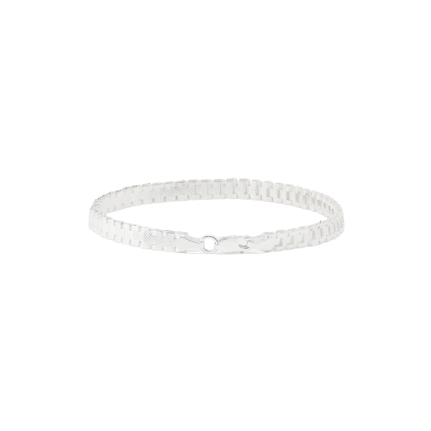 Pulso de Plata Ley .925 - Estilo Rolex (5mm)