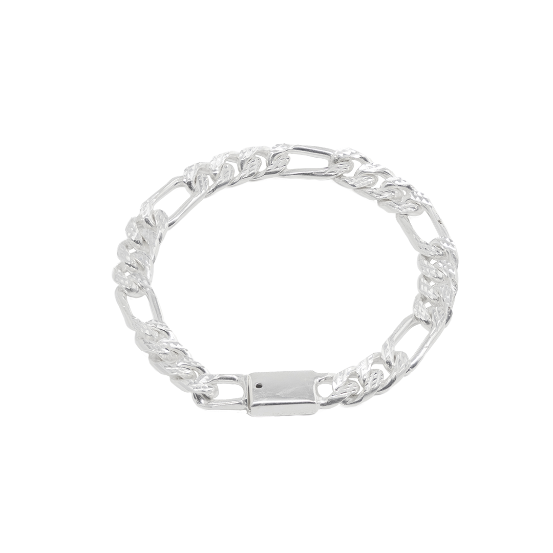 Pulso de Plata Ley .925 - Estilo Fígaro (8mm)