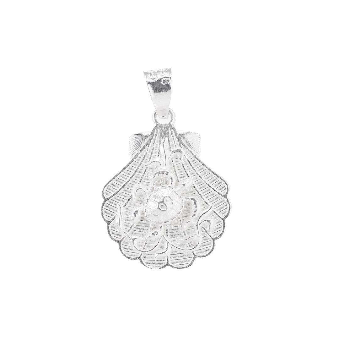 Set de Dije y Cadena de Plata - Concha con Cadena Fígaro .925