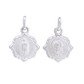 Set de Dije y Cadena en  Plata Ley .925  doble vista en Virgen de Guadalupe y Sagrado Corazón