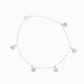 Tobillera de Plata .925 - Dijes de Flor (1mm - 26cm)