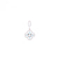 Dije Flor Decorativa Larimar en Plata.925