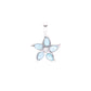 Dije Flor de Larimar en Plata.925