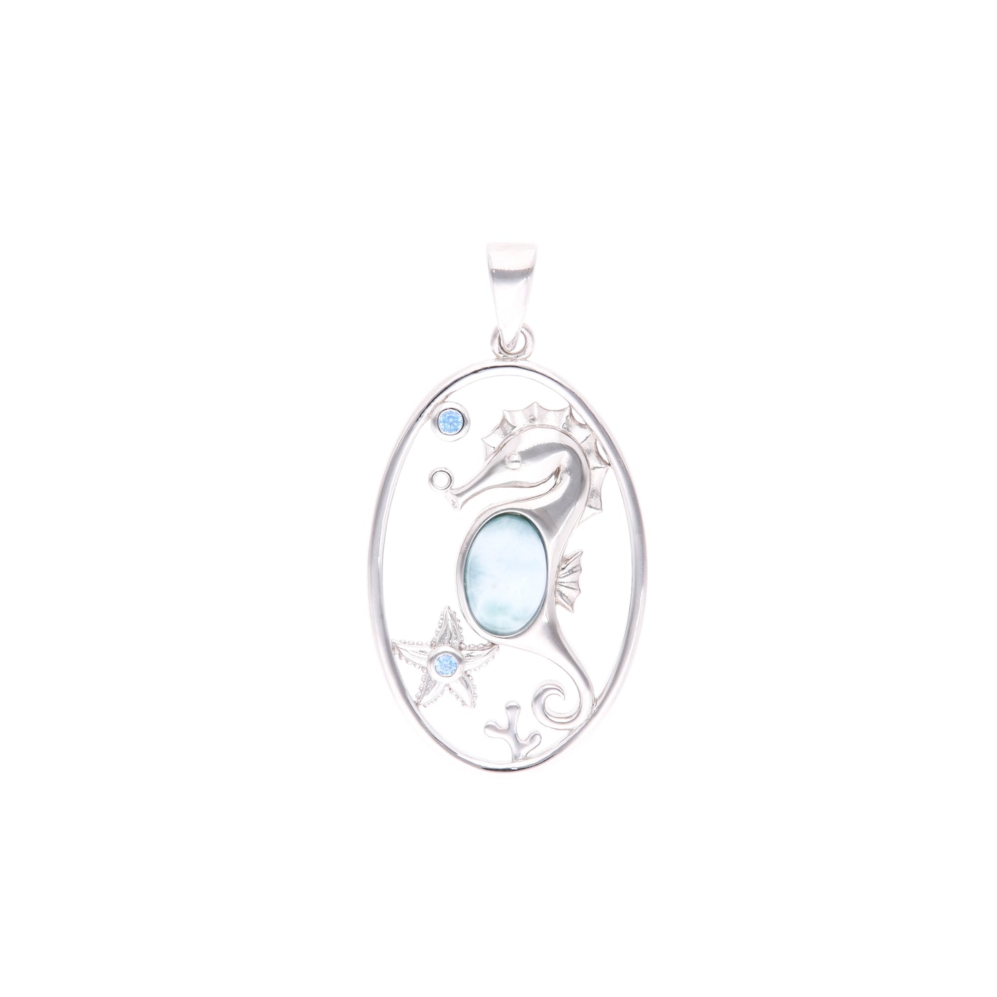 Dije Artístico Marino Larimar en Plata.925