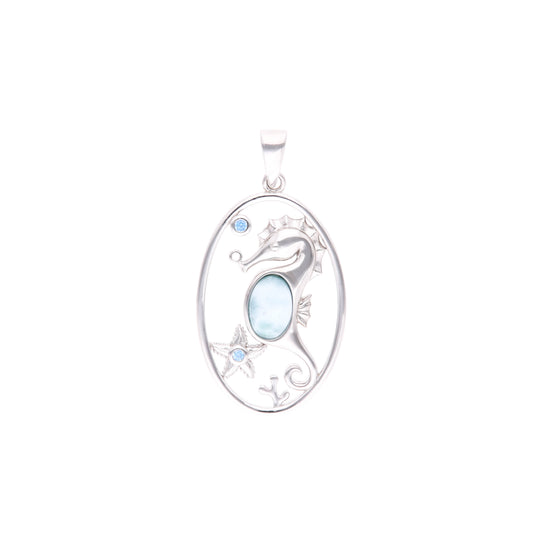 Dije Artístico Marino Larimar en Plata.925