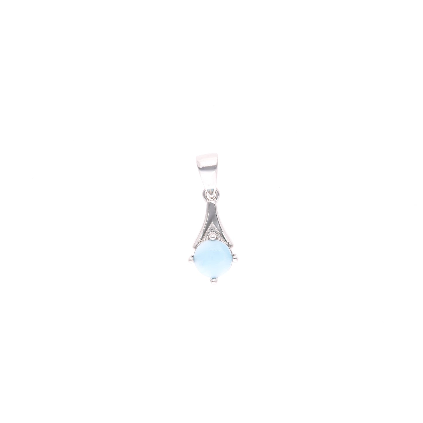 Dije Triangular Larimar en Plata.925