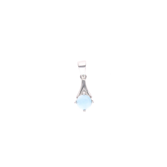 Dije Triangular Larimar en Plata.925
