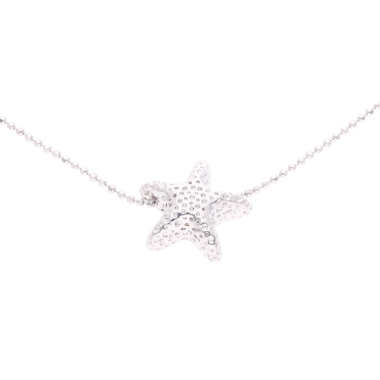 COLLAR EN PLATA LEY .925 CON RODIO , ESTRELLA