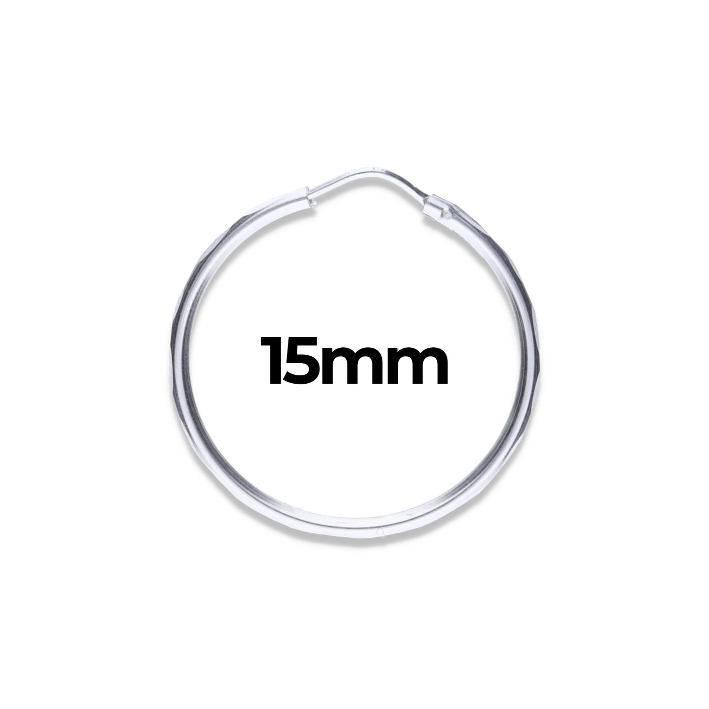 Arracadas Plata .925 15mm Diámetro Mayoreo y Menudeo