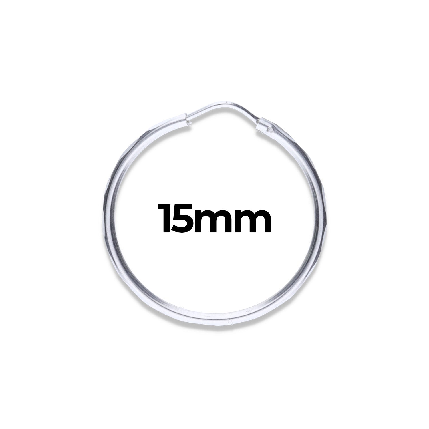 Arracadas Plata .925 15mm Diámetro Mayoreo y Menudeo