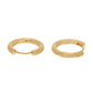 Aretes Argolla Acanalada Dorada — Plata .925 con Chapa de Oro