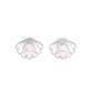 Aretes Concha Calada con Perla Cultivada — Plata .925