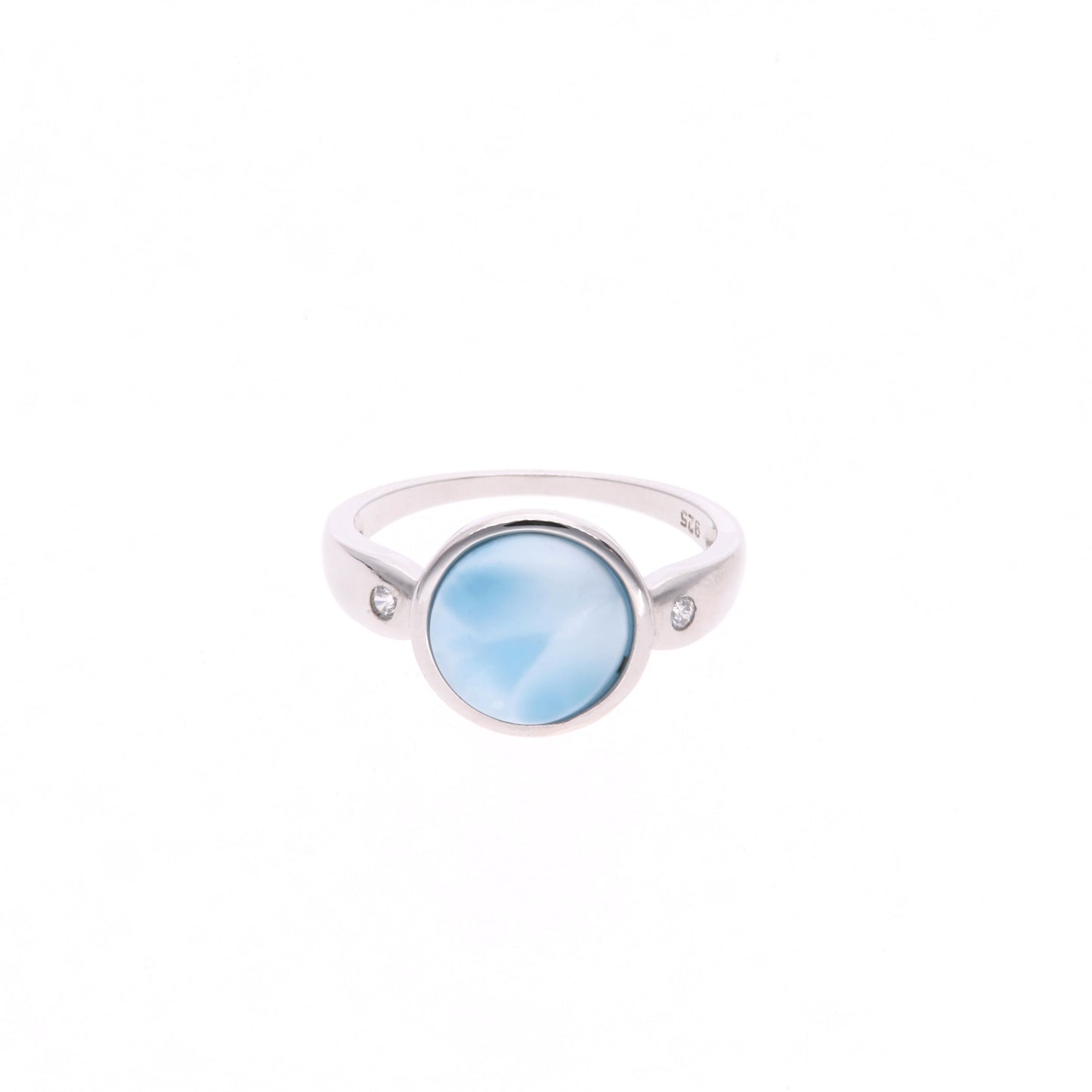 Anillo Ovalado de Larimar en Plata .925