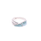 Anillo Cruzado de Larimar en Plata.925
