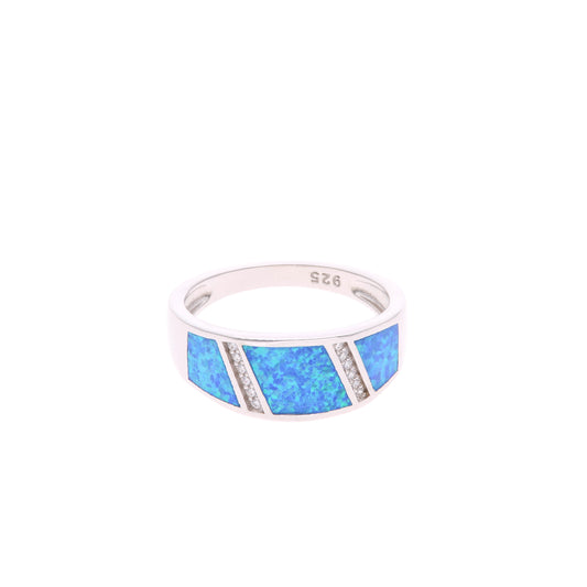Anillo Tipo Banda con Ópalo en Plata Ley .925(RS6294A1)