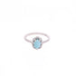Anillo Ovalado Clásico de Larimar en Plata.925