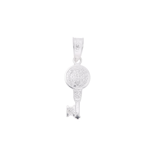 Dije Llave de San Benito SBT07 - Vista frontal con Cruz de San Benito en la cabeza