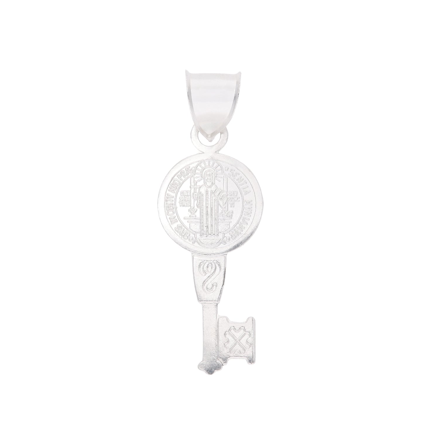Dije Llave San Benito SBT09 - Frente con Cruz de San Benito en cabeza circular grande