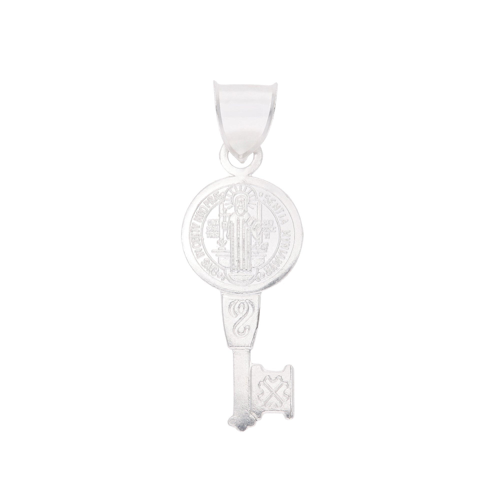 Dije Llave San Benito SBT09 - Frente con Cruz de San Benito en cabeza circular grande