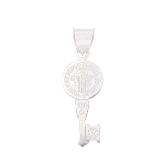 Dije Llave San Benito SBT09 - Frente con Cruz de San Benito en cabeza circular grande