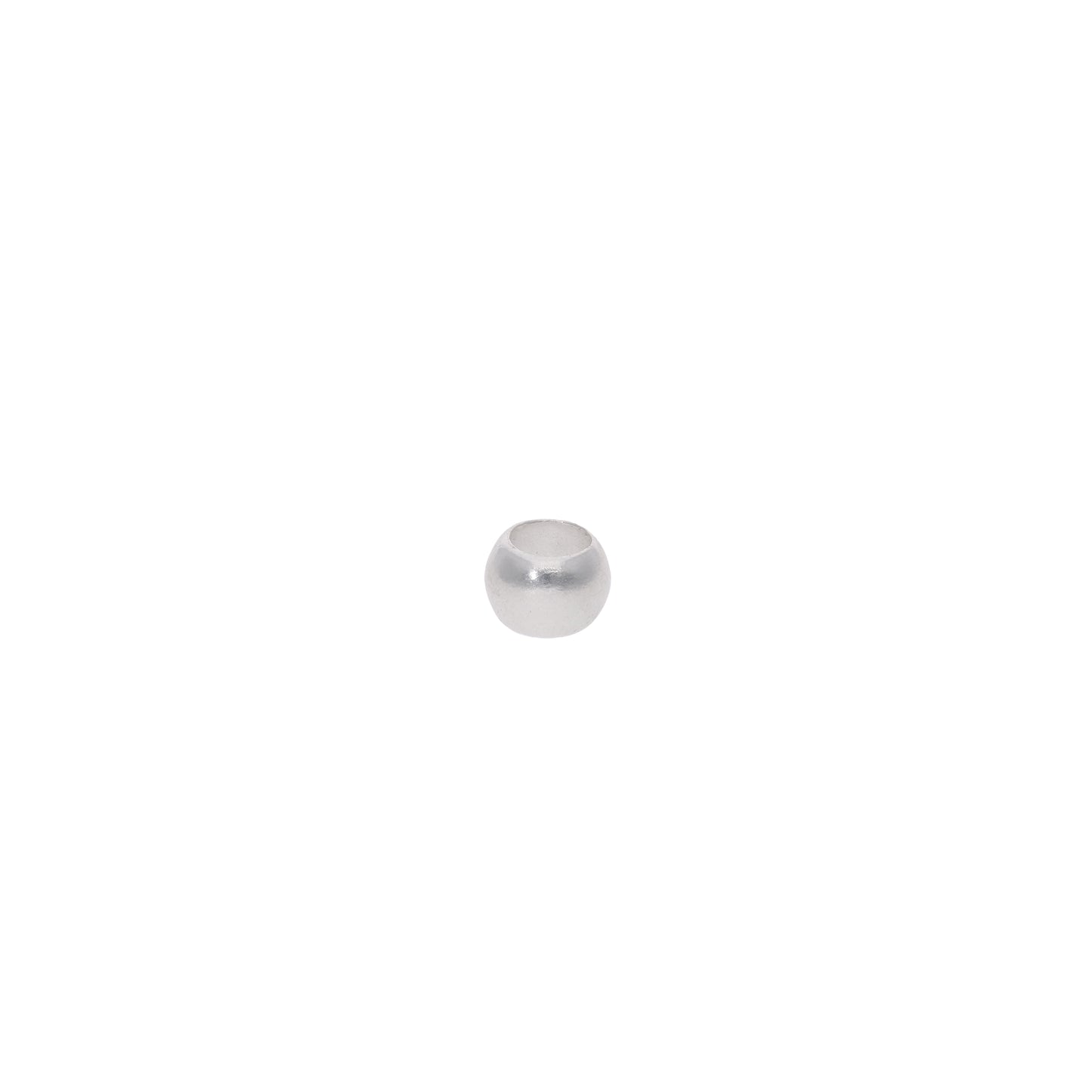 Bead Separador de Plata .925 - Esférico Liso Pulido Compatible con Pulsera Pandora