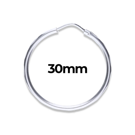 Arracadas Plata .925 30mm Diámetro - Mayoreo y Menudeo