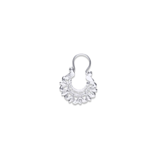 Aretes Plata .925 de Aro Abierto Borde Festoneado 4.3 Gramos - Joyería Elegante