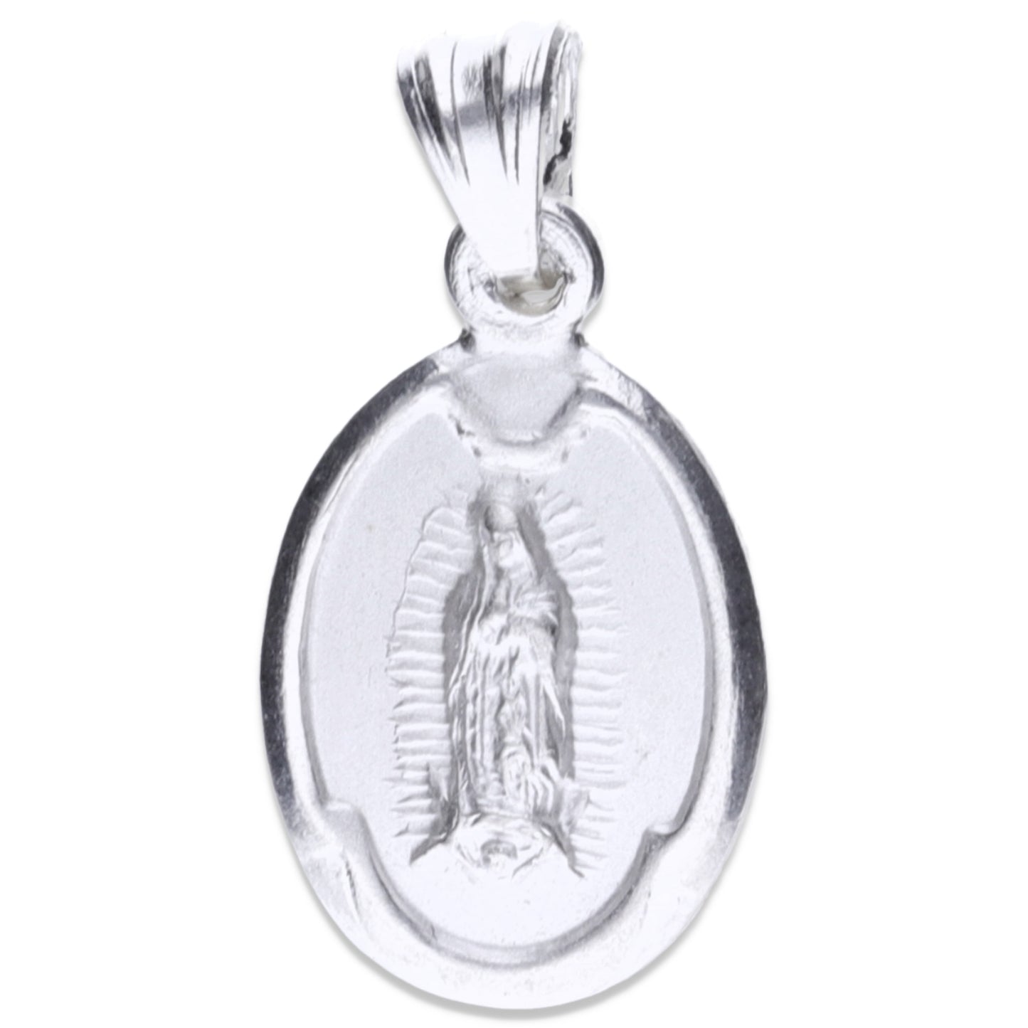 Dije Plata .925 Sochapada Virgen de Guadalupe 2.1 Gramos Modelo Oval - Joyería Religiosa