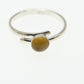Anillo Plata 925 Ajustable con Ámbar Circular diseño