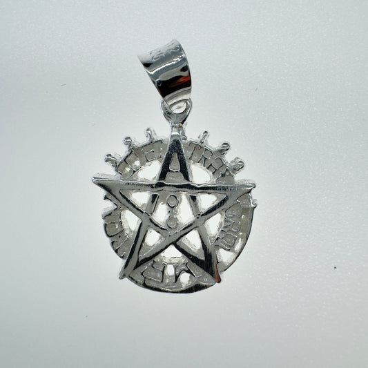 Dije Pentagrama Plata 925 - Amuleto Protector 1.5 cm