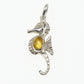 Dije de Caballito de Mar Plata .925 con Ámbar Natural