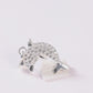 Set de Dije y Cadena de Plata - Tortuga con Zirconias con Cadena Fígaro .925