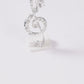 Set de Dije y Cadena de Plata - Clave de Sol con Zirconias con Cadena Fígaro .925