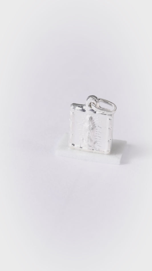 Dije Plata .925 Sochapada Doble vista Virgen de Guadalupe y sagrado corazón mod. SYC-15  - Joyería Religiosa
