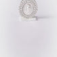 Set de Dije y Cadena de Plata Ley.925 - Virgen de Guadalupe Resplandor Celestial con Zirconia con Cadena Fígaro .925